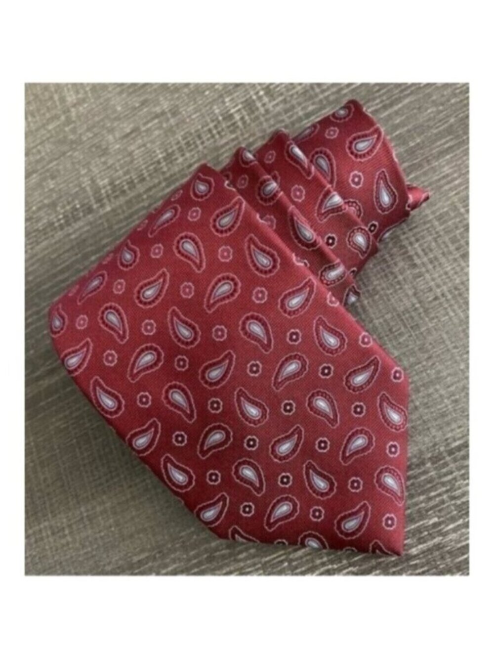 Brooks Brothers Makers & Merchants Neck Tie Mens Maroon Italian Silk Paisley NEW